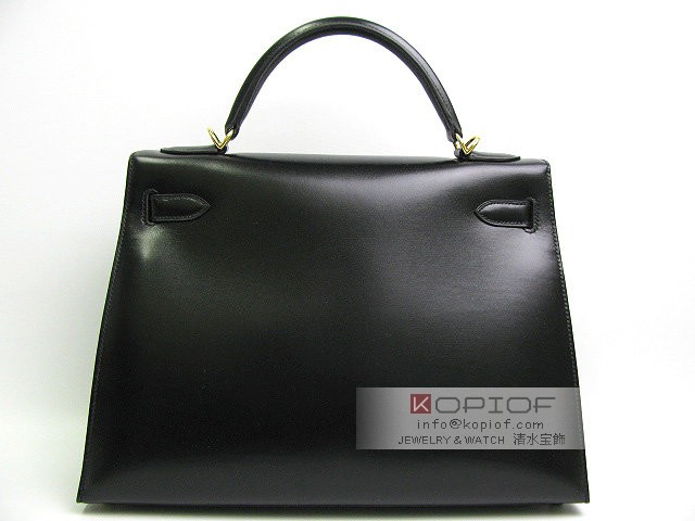 エルメス ケリー スーパーコピー32(外縫い)ボックスカーフ ブラック(金具:ゴールド) her311